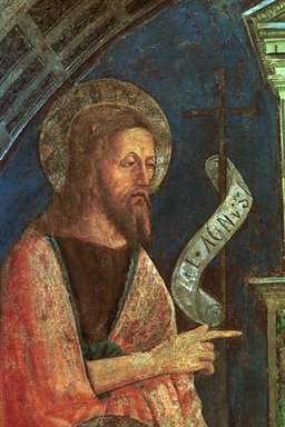 Madonna con Bambino, San Francesco d'Assisi, San Giovanni Battista, Sant'Antonio abate e San Venanzio